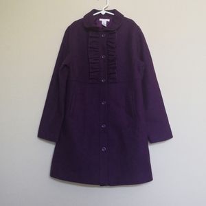Janie and Jack Purple Ruffled Coat